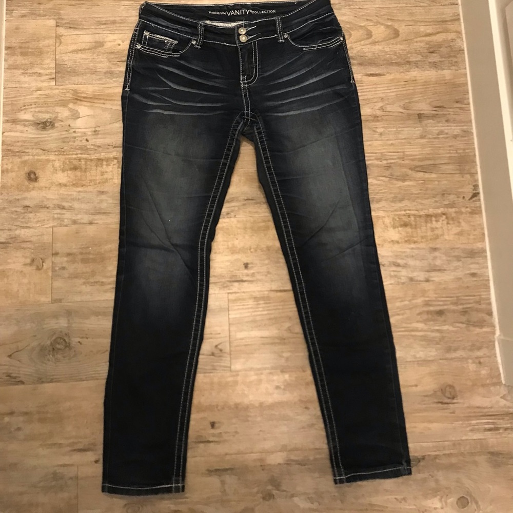 Vanity mid rise straight leg jeans